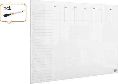 Planifikues javor Nobo Transparent Acrylic Mini Whiteboard, akrilik transparent, për tavolinë