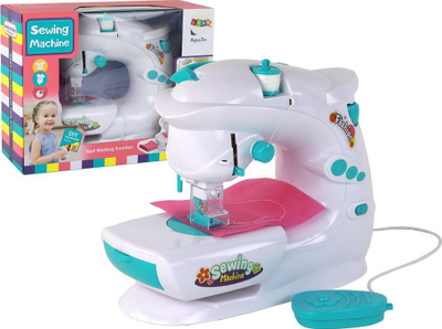 Машина за шиење за деца Leantoys, на батерии, бела
