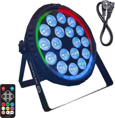 Reflektor skene LIGHT4ME HEX PAR RING, 18x6W, RGBWA+UV, i zi
