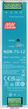 Adaptori furnizim me energji Mean Well NDR-75-12, 75W, 12V DC, gri