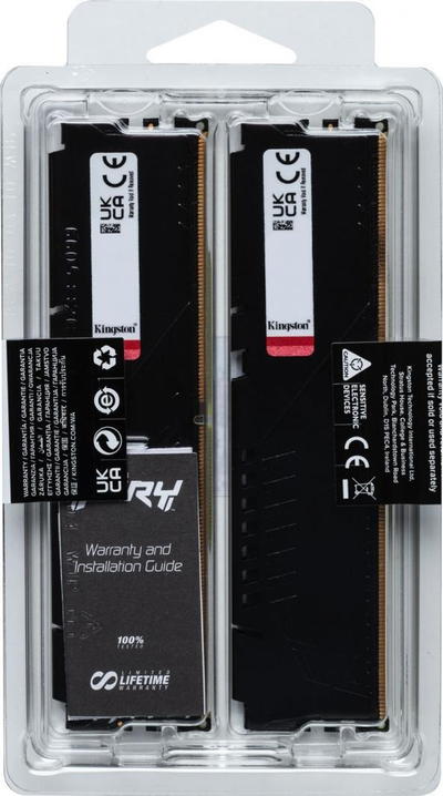 Memorie operative Kigston Fury Beast, DDR5, 32GB, 5200MHz, CL40, e zezë