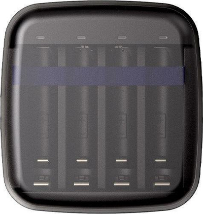 Karikues baterish Xtar ET4S, 4 kanale, microUSB, i zi