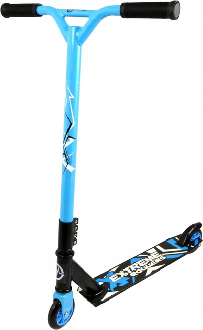 Trotinet freestyle Master MAS S060, rrota PU, deri 100 kg, blu