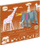 Set kreativ Djeco Color Assemble Play Savanna, modele 3D kartoni, për ngjyrosje, multingjyrësh