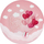 Pjata letre Godan Paper Plate Love, 18 cm, 6 copë, rozë