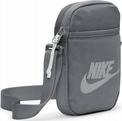 Çantë krahu Nike Heritage BA5871-084, rrip që regullohet, xhep me zinxhir, gri