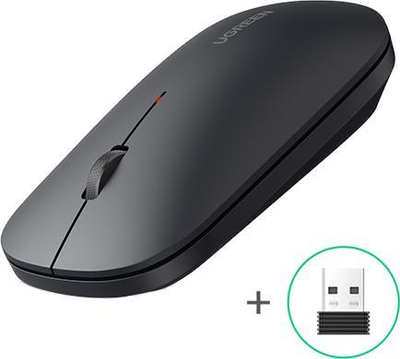 Maus pa kabllo Ugreen MU001, ergonomik, i qetë, i zi