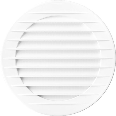 Кружна вентилациона решетка Vents, мрежа против инсекти, дијаметар 100mm, бела