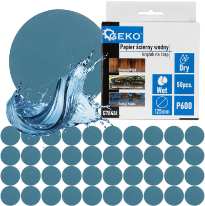 Letër smeril rrethore GEKO G78461, 125mm, P1000, blu