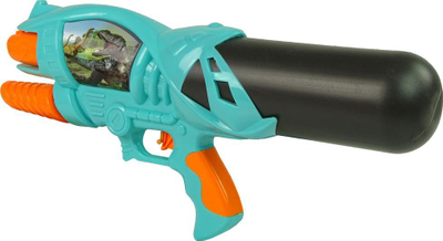 Pistoletë me ujë Leantoys Garden Rifle Dinosaurs, 1100 ml, për kalamaj 3+, jeshile me portokalli