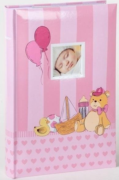 Album foto Fandy Pocket Sewn Teddy, 300 foto 10x15 cm, 22.5x33 cm, rozë