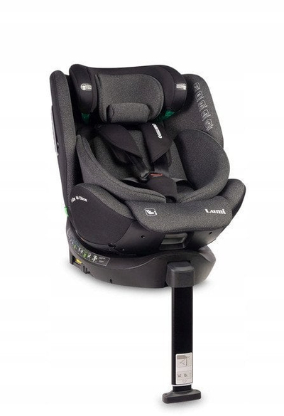 Авто седиште Lumi i-Size, 40-150 cm, Isofix 360°, темно сива