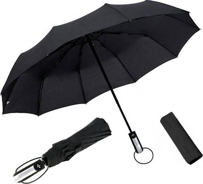 Чадор BQ13F Umbrella, автоматски, преклопен, црн
