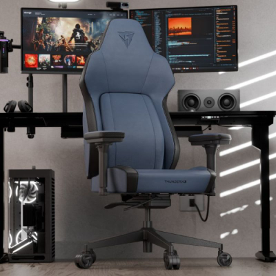 Karrige gaming ThunderX3 CORE Smart, ergonomike, deri 125 kg, blu