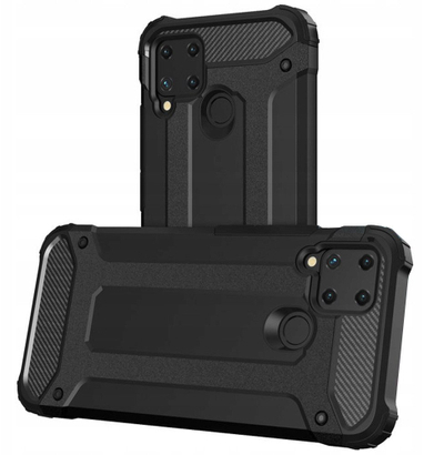 Kllëf telefoni Hurtel Hybrid Armor për Realme 10 5G Realme 9i 5G, mbrojtës, i zi