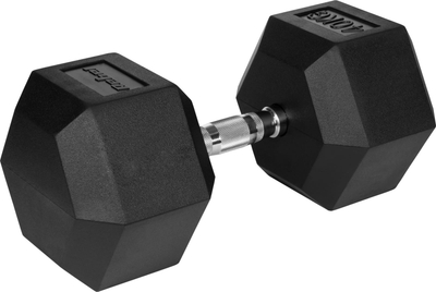 Hantellë hekzagonale Rebel Active, 40 kg, gize, e zezë