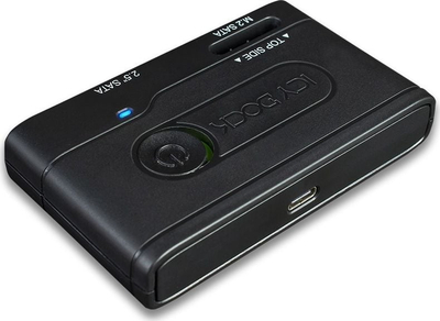 Kuti e jashtme për disk Icydock EZ Adapter MB031U-1SMB, për 2.5" SATA dhe M.2 SATA, USB-C 3.2 Gen 1, e zezë
