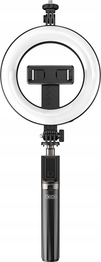 Shkop selfie XO SS12 me tripod BT dhe llampë LED unazore, 95cm, i zi