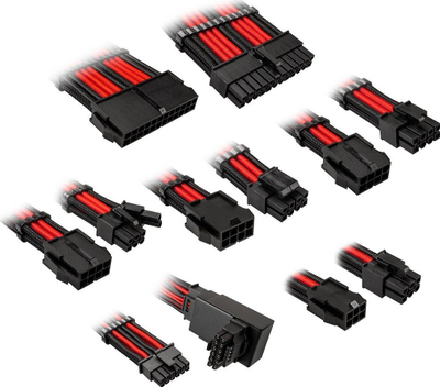 Set kabllosh zgjeruese Kolink Core Pro 12VHWPR Type 1, të gërshetuara, e zezë e kuqe