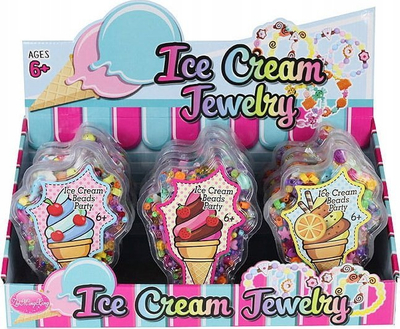 Set lodrash Bigtoys Ice Cream Beads, rruaza shumëngjyrëshe, 6+