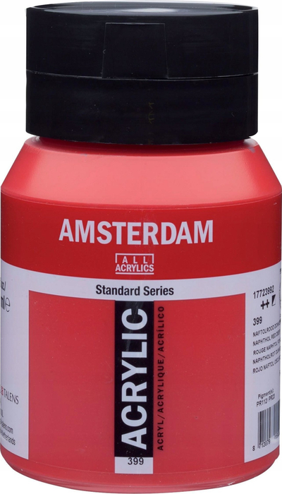 Bojë akrilike Amsterdam Standard Series 399 Naphthol Red Deep, 500 ml, e kuqe e thellë