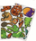 Puzzle magnetik Leantoys, me dinosaurë, me tabelë të bardhë