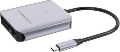 Читач на картички Conceptronic CLLMCRU2G, USB 3.2 Gen2, CFast SD TF, сива