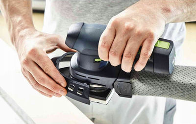 Lëmuse delta me bateri Festool DTSC 400 Basic Promo 2021, Li Ion, me thithje pluhuri, e zezë