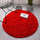 Tapet rrumbullak Strado Shaggy Round, 160 cm, poliestër, i kuq