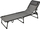 Karrige sheslounge palosëse, 190x56x86cm, 5 pozicione, ngjyrë Metallic Black