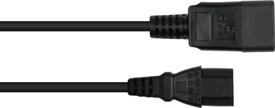 Kabllo energjie Kabelmeister SK2030 S005, IEC C20 në IEC C13, 0.5m, e zezë
