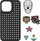 Set këllëf Pinifit Pinit Dynamic Case + Tattoo Pin për iPhone 13 6.1\" dhe iPhone 14 6.1\", i zi me bojë