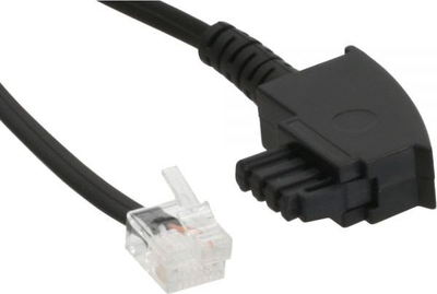 Kabllo ADSL InLine 18625, TAE F 6P2C, 25m, e bardhë
