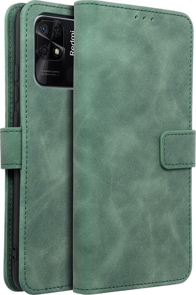 Kapak libri OEM Tender për Xiaomi Redmi 10C, me magnet, me xhepa, jeshil