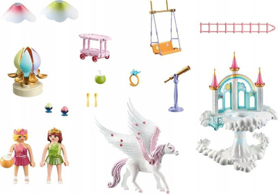 Set lojrash Playmobil Princess Magic 71359, 114 copa, kështjellë me re, shumëngjyrëshe
