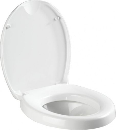 Ullëse tualeti Wenko Secura Comfort, duroplast, me doreza anësore, e bardhë