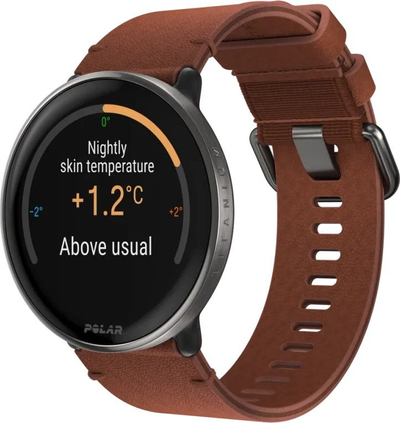Orë sportive Polar Ignite 3 Titanium, GPS, ekran 1.28" AMOLED, kafe