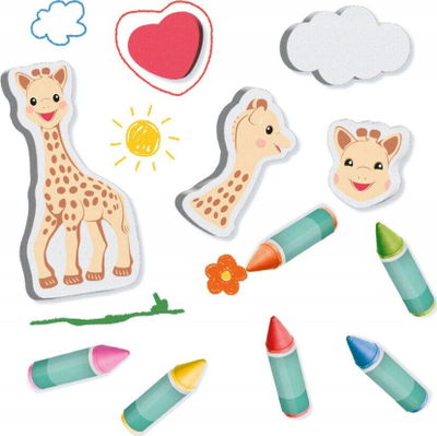 Set bojëra banjoje SES Creative Sophie La Girafe 14498, figura shkumë, 24M+