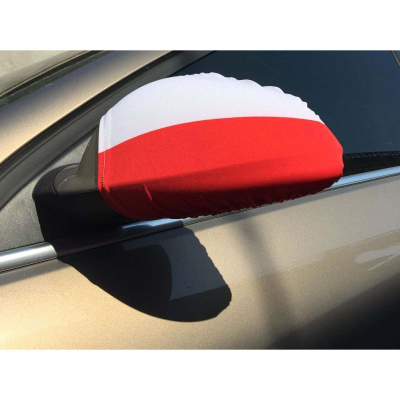 Mbulesa pasqyre makine Enero Poland, set 2 copë, elastike, e kuqe e bardhë
