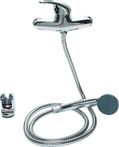 Rubinet dushi Ferro Elba BEL77, set me bateri miksuese, krom