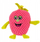 Lodër për qen Barry King Ananas, pelush, 14 cm, rozë