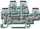 Bllok terminali Wago 870-508, 2 nivele, 2.5mm², gri