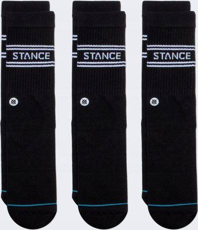 Çorape Stance Basic Crew, set 3 palë, madhësia L, të zeza