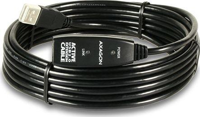 Кабел USB Axagon ADR205, USB-A во USB-A, 5 m, црн