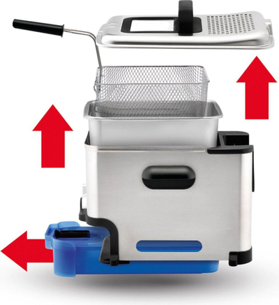 Fritezë Tefal FR8040, e argjendtë dhe kaltër