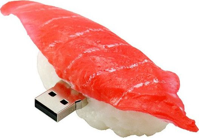 USB flash sushi, me pamje gazmore, e vogël, e kuqe