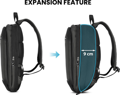 Çanta shpine Nils Extreme NC4504 për laptop, 19L, najlon 1680D, e zezë