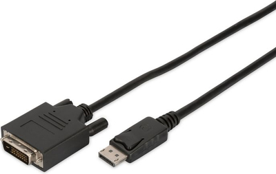Kabllo Digitus DisplayPort në DVI D, 2m, e zezë