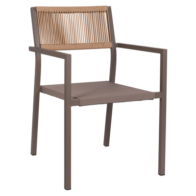 Kolltuk alumini profesionale, back ratan, 55,5×58,5×83 cm (HM5893.03)