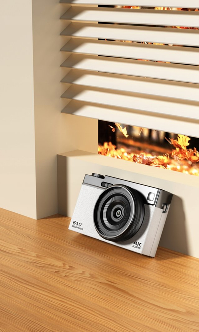 Aparat digjital Xrec C77, 64MP, 4K, i argjendtë